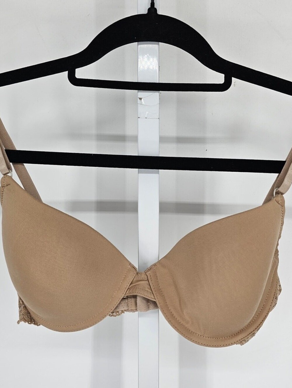 Vtg 1990s Maidenform Womens Sz 36B Classic T Shirt Bra Dark beige